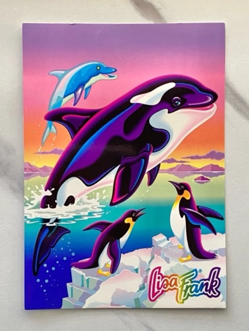 VTG Lisa Frank Max Splash orca postalettes and postcard 4pc set